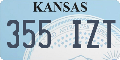 KS license plate 355IZT