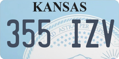 KS license plate 355IZV