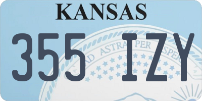 KS license plate 355IZY