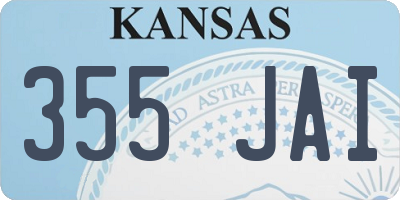 KS license plate 355JAI