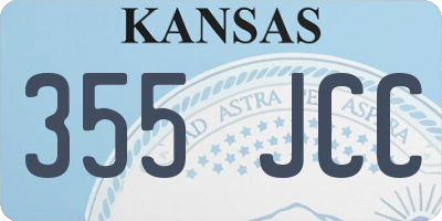 KS license plate 355JCC