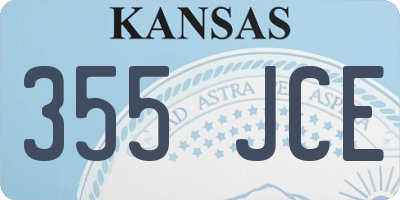 KS license plate 355JCE