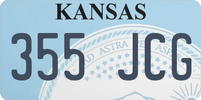 KS license plate 355JCG