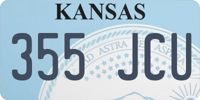 KS license plate 355JCU