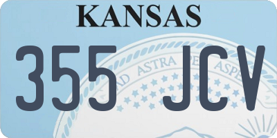 KS license plate 355JCV