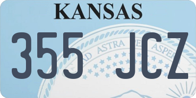 KS license plate 355JCZ