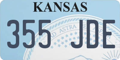 KS license plate 355JDE