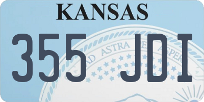 KS license plate 355JDI