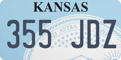 KS license plate 355JDZ