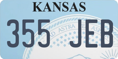 KS license plate 355JEB