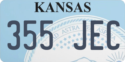 KS license plate 355JEC