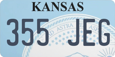 KS license plate 355JEG