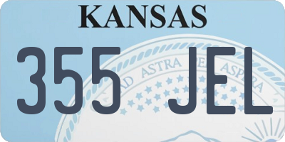 KS license plate 355JEL