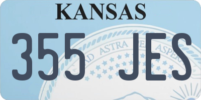 KS license plate 355JES