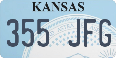 KS license plate 355JFG