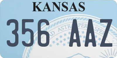 KS license plate 356AAZ
