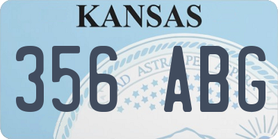 KS license plate 356ABG