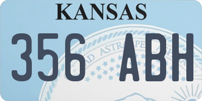 KS license plate 356ABH