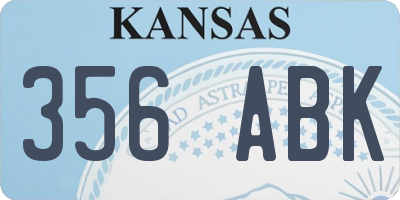 KS license plate 356ABK