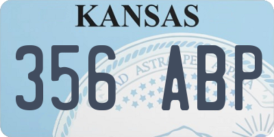 KS license plate 356ABP