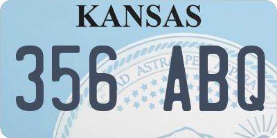 KS license plate 356ABQ
