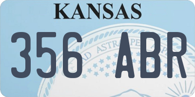 KS license plate 356ABR