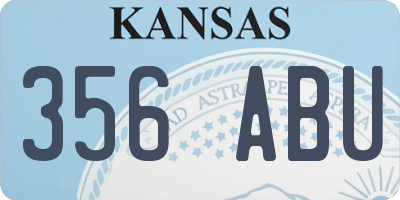 KS license plate 356ABU