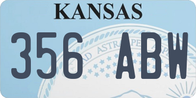 KS license plate 356ABW