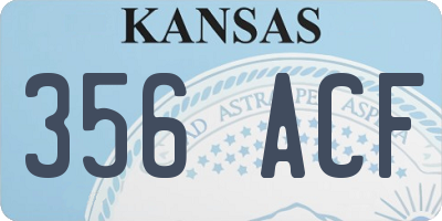 KS license plate 356ACF