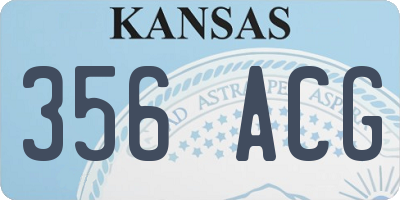 KS license plate 356ACG