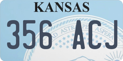 KS license plate 356ACJ