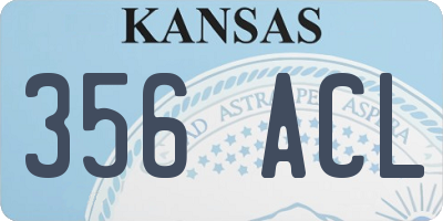KS license plate 356ACL