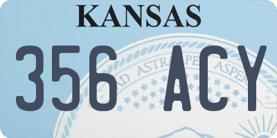 KS license plate 356ACY