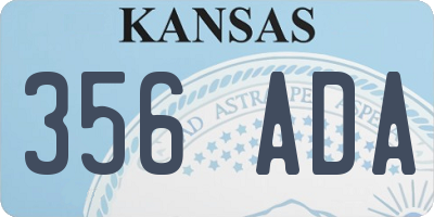 KS license plate 356ADA