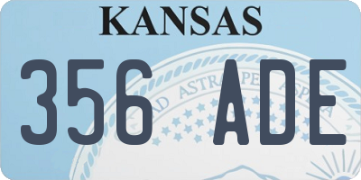 KS license plate 356ADE