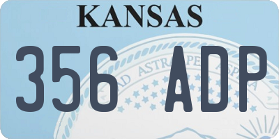 KS license plate 356ADP