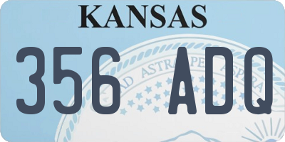 KS license plate 356ADQ