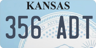 KS license plate 356ADT
