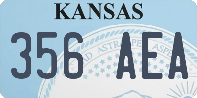 KS license plate 356AEA
