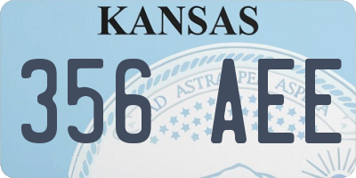 KS license plate 356AEE