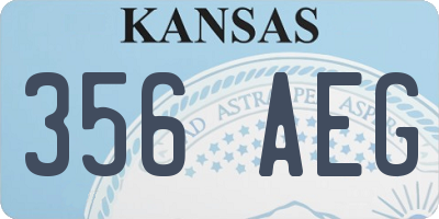 KS license plate 356AEG