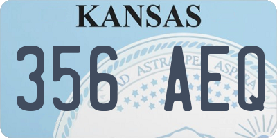 KS license plate 356AEQ