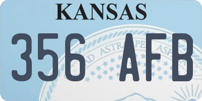 KS license plate 356AFB