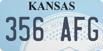 KS license plate 356AFG