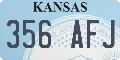 KS license plate 356AFJ