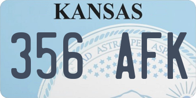 KS license plate 356AFK