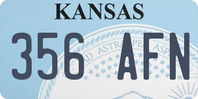 KS license plate 356AFN