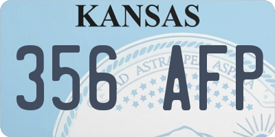 KS license plate 356AFP