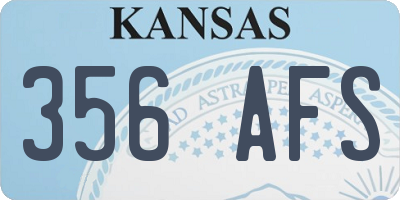 KS license plate 356AFS