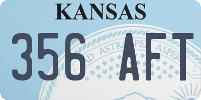 KS license plate 356AFT